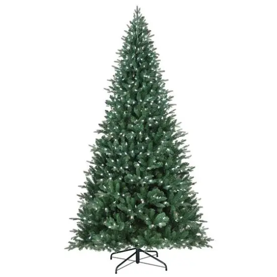 9ft. Pre-Lit Alexa Enabled Vermont Spruce Artificial Christmas Tree, Multicolor LED Lights {8}