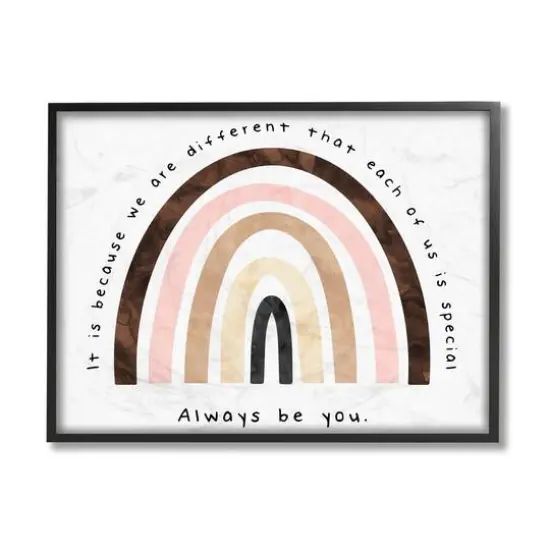 Stupell Industries Diversity Rainbow Wall Art in Black Frame {1}