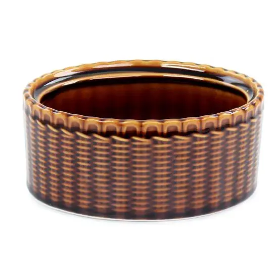 Martha Stewart 6" Brown Ceramic Pig Oval Baker {7}