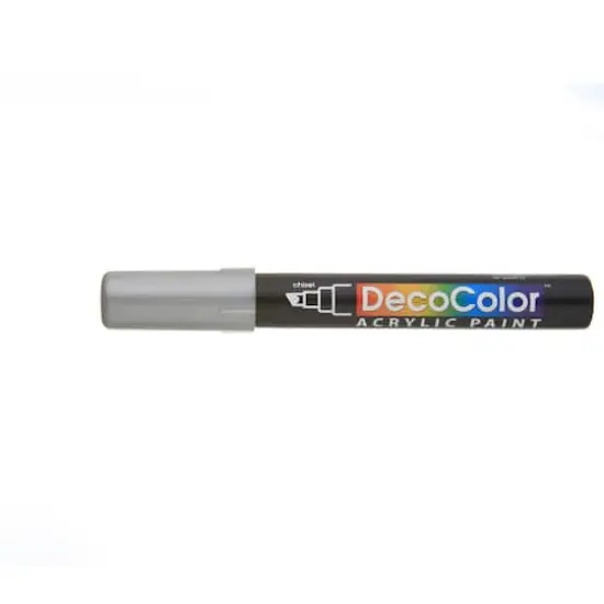 DecoColor&trade; Chisel Tip Acrylic Paint Marker Silver {4}