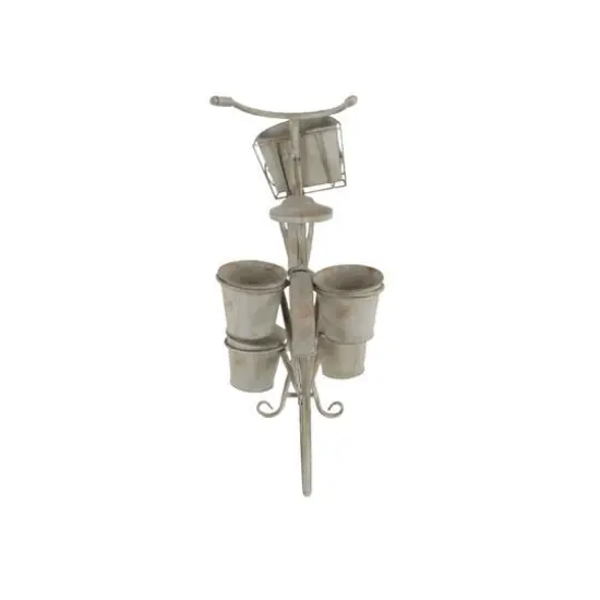 Silver Metal Vintage Plantstand, 36" x 26" {4}