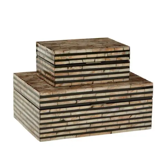 Black Mother of Pearl Coastal Box Set {12}