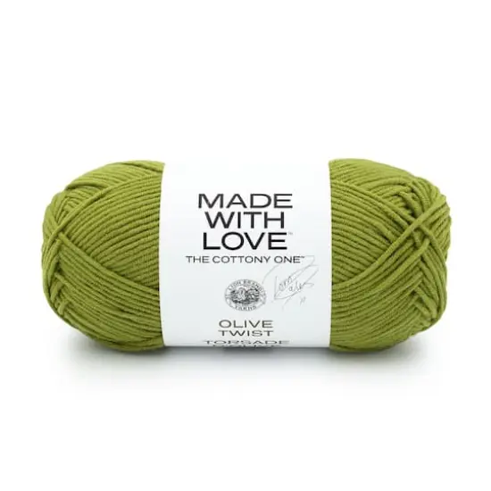 Lion Brand® Tom Daley Made with Love™ The Cottony One™ Yarn Olive Twist {1}