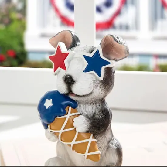 Glitzhome&reg; Patriotic Americana Dog Table D&eacute;cor Set {6}