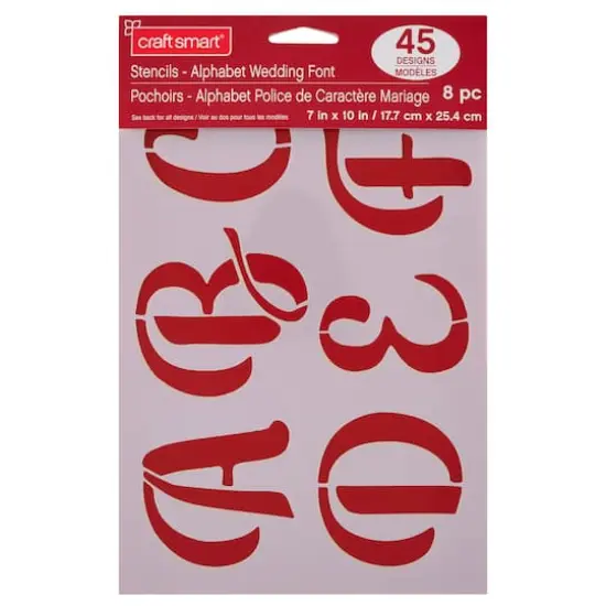 2.7" Wedding Alphabet Font Stencils by Craft Smart&reg; {3}