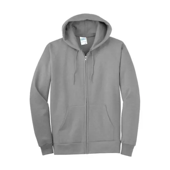 Port & Company&reg; Essential Fleece Full-Zip Hooded Sweatshirt Athletic Heather {1}