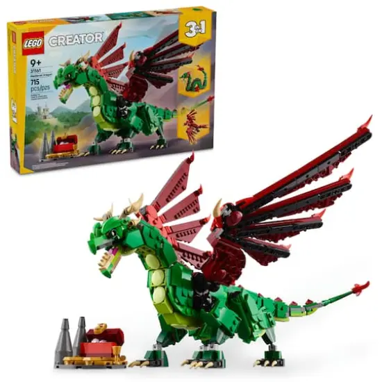 LEGO&reg; Creator 3in1 Medieval Dragon Creature Toy Playset 31161 {1}