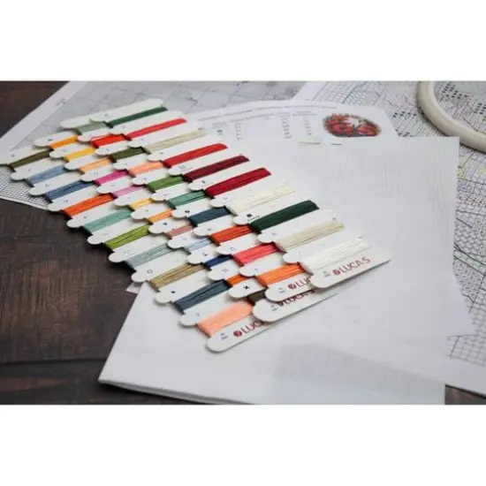 Luca-S Composition with Poppies Counted Cross Stitch Kit with Display Hoop {8}