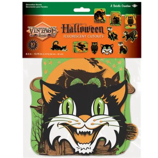 Beistle Vintage Halloween Fluorescent Cutouts {3}