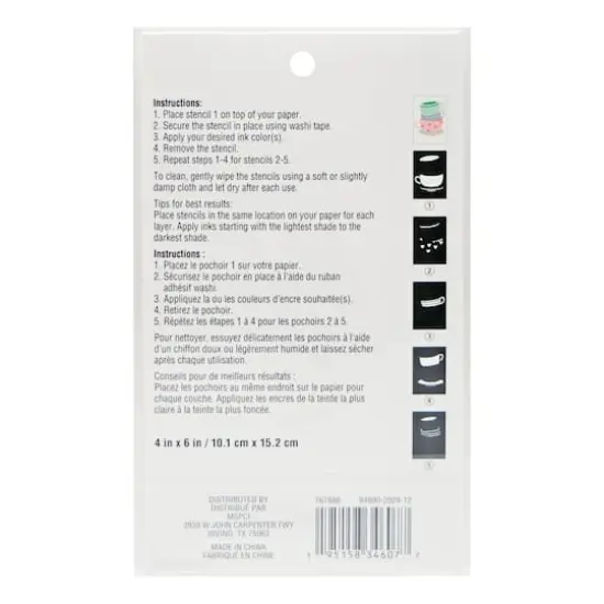 Stacked Tea Cups Layering Stencils by Recollections&trade; {4}