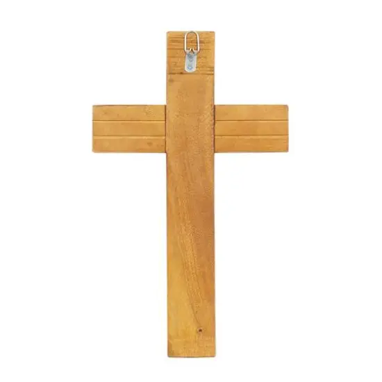 Brown Wood Industrial Cross Wall Decor, 20" x 12" x 2" {9}