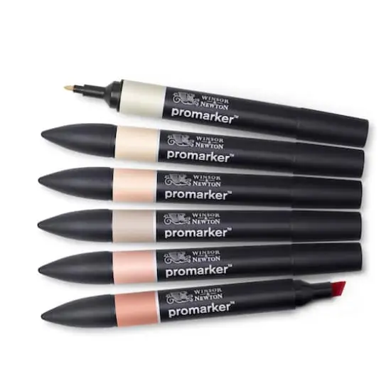 Winsor & Newton&reg; ProMarker&trade; Skin Tones 6 Marker Set {4}