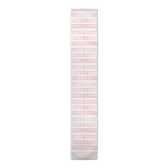 72" Watercolor Stripe Heart Table Runner {1}
