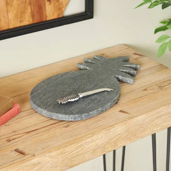 Black Marble Cutting Board & Cheese Knife Set {8}