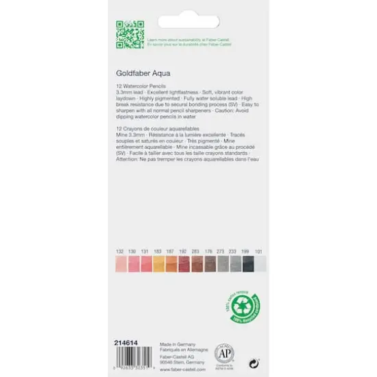 Faber-Castell® Goldfaber Aqua 12 Color Skin Tone Watercolor Pencil Set {7}