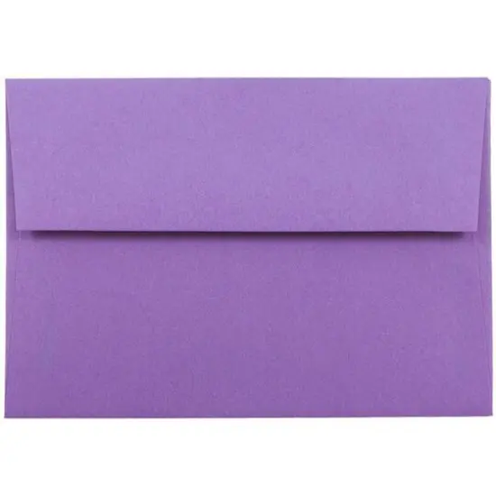 JAM Paper A2 Brite Hue Blank Greeting Cards & Envelopes, 25ct. Violet {4}