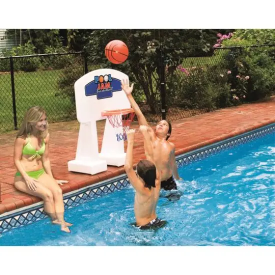 Swim Central 32.5" Pool Jam Inground Water Basketball Game {3}