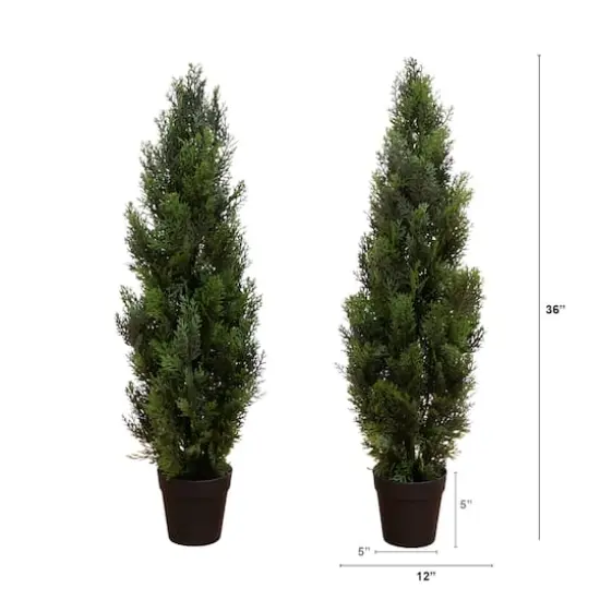 3ft. Potted UV Resistant Cedar Pine Trees, 2ct. {5}