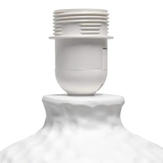 Creekwood Home Essentix 20" Ceramic Winding Table Lamp White {7}