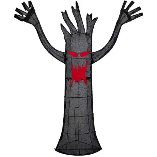 55" LED Lighted Black Terrifying Tree Outdoor Halloween Decoration {1}