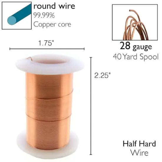 The Beadsmith&reg; Wire&trade; Elements 28 Gauge Tarnish-Resistant Wire Copper {7}