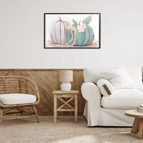 Stupell Industries Country Fall Pumpkins Framed Giclee Art Black {3}