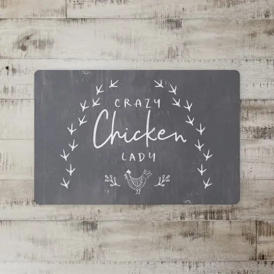 Crazy Chicken Lady 18" x 27" Floor Mat {3}