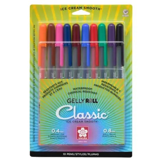 Gelly Roll&reg; Classic&trade; 08 Medium Point Gel Pen 10 Color Set {4}