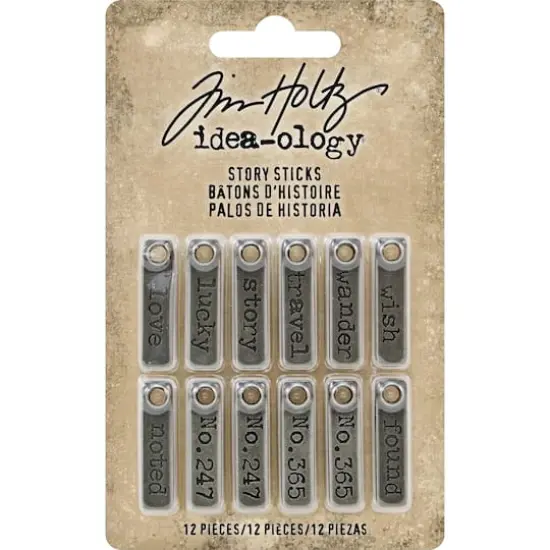 Idea-Ology Metal Story Sticks .25"X1" 12/Pkg-  {1}