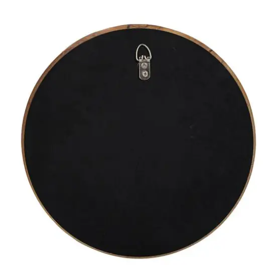 Hello Honey&reg; 14" Natural Brown Round Sandstone Wall Mirror {6}