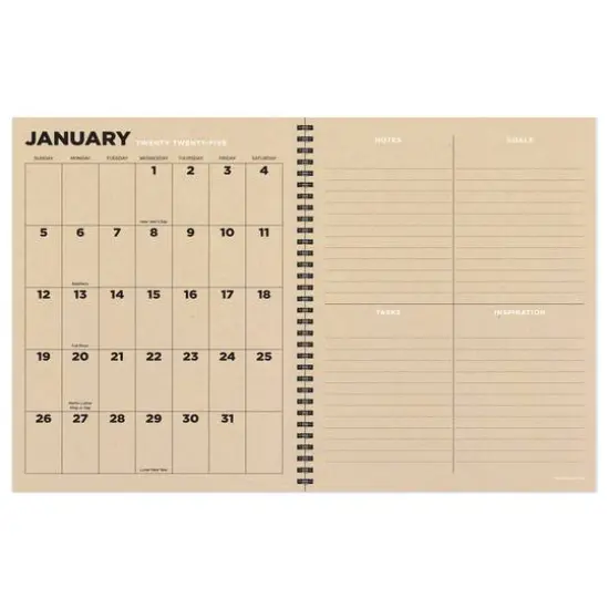 TF Publishing 2025 Large Forest Mist Weekly Monthly Spiral Planner {3}