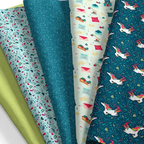 SINGER Christmas Unique Wishes 5 Piece Fat Quarter Bundle {3}