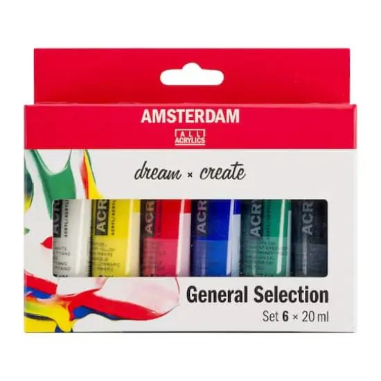 Amsterdam Standard Series 6 Color General Selection Acrylic Paint Set {5}