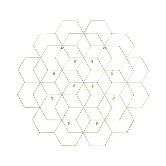 Honey Can Do Gold Hanging Photo Display Holder with Clips {4}