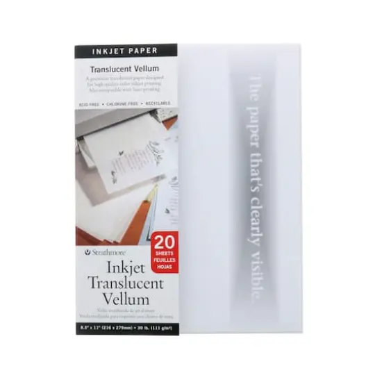 Strathmore&reg; Inkjet Translucent Vellum, 8.5" x 11" {1}