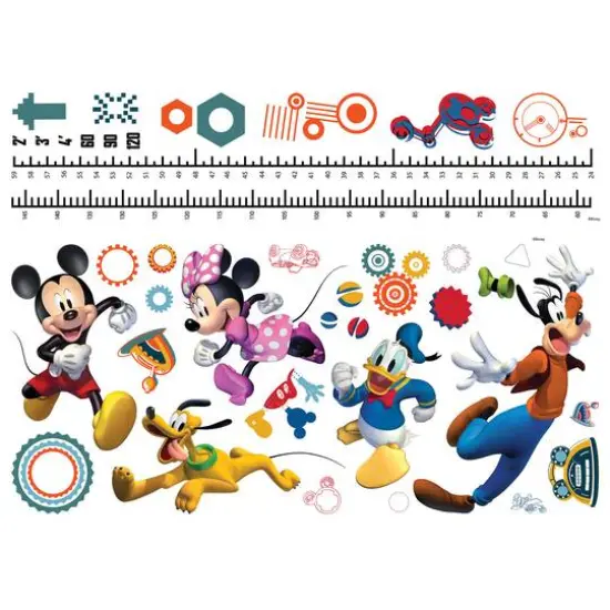RoomMates Mickey and Friends Growth Chart Peel & Stick Wall Decals {1}