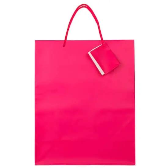 JAM Paper Large Matte Gift Bag, 3ct. Hot Pink {4}
