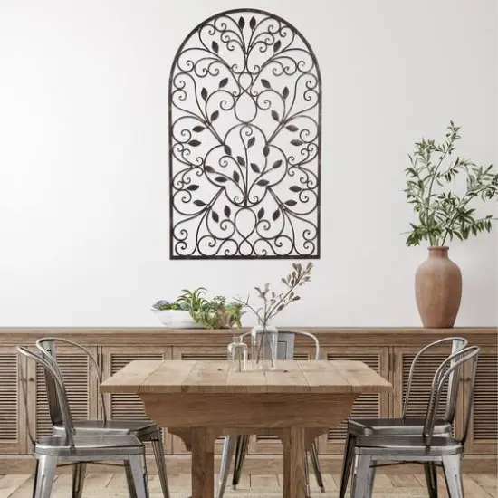 Hastings Home 49" Iron Arched Window Panel Wall D&eacute;cor {8}