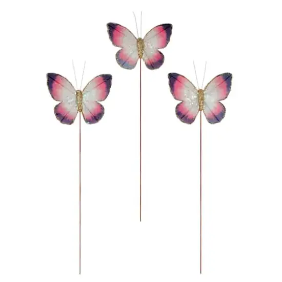 Pink & Purple Glitter Butterflies, 3ct. by Ashland&reg; {1}