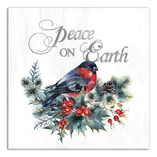 Peace On Earth Bird Canvas Wall Art {1}