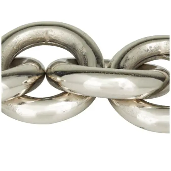 16" Aluminum Chain Sculpture Silver {5}