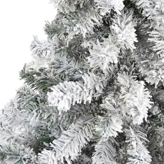 4ft. Unlit Flocked Rock Springs Spruce Artificial Christmas Tree {4}