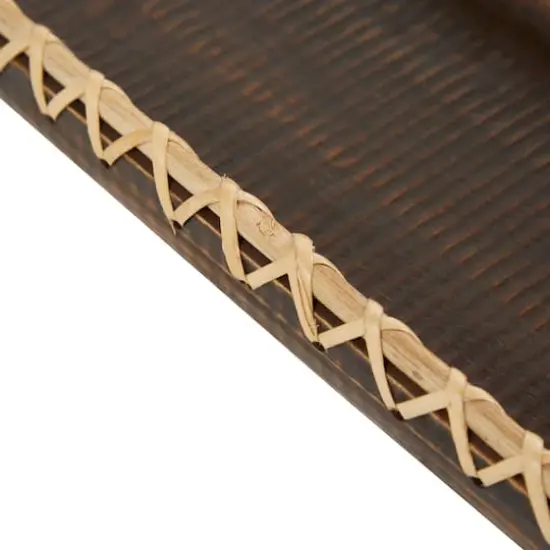 Dark Brown Mango Wood Nesting Tray Set {4}