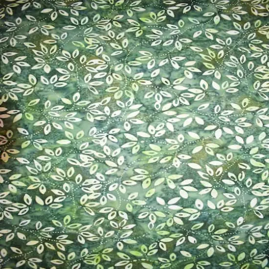 Feldman Premium Indonesian Batik Green Leaves Fabric {1}