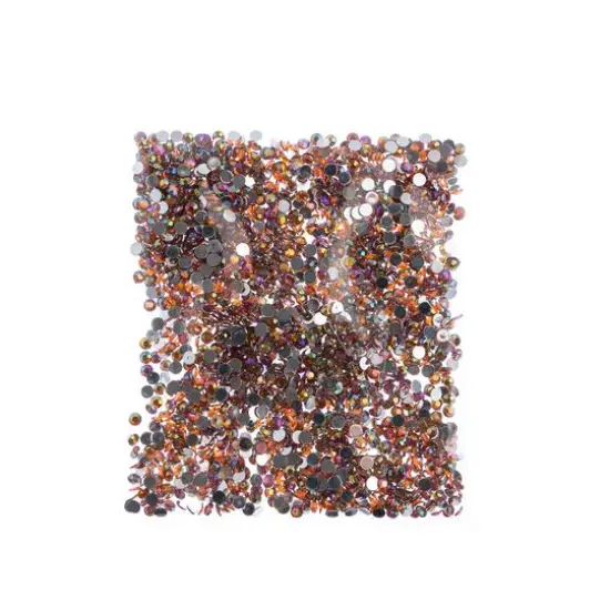 John Bead Acrylic Round Flat Back Rhinestones, 4mm Orange AB {4}