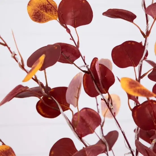 5ft. Pre-Lit LED Autumn Eucalyptus Artificial Fall Tree {4}
