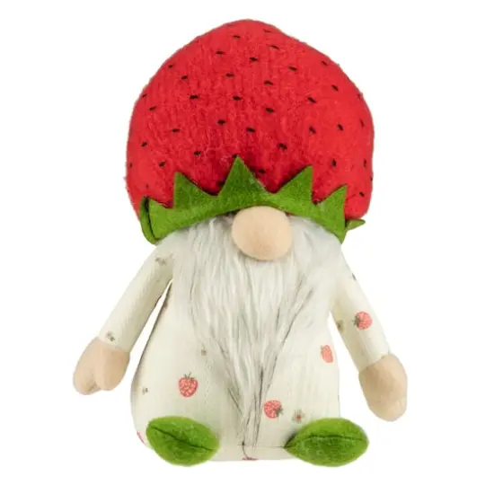 9.5" Green & Red Boy Springtime Strawberry Gnome {1}