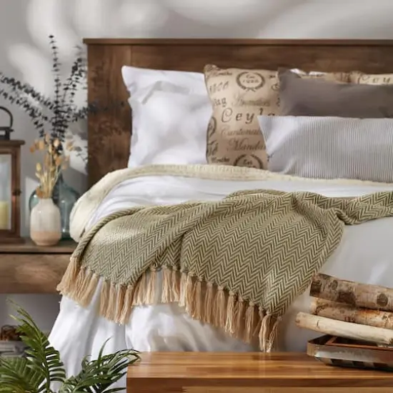 DII&reg; Handloom Chevron Throw Artichoke {4}