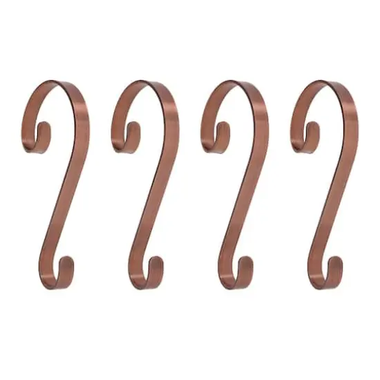 Haute Decor Stocking Scroll&reg; Brushed Copper Stocking Holders, 4ct. {1}
