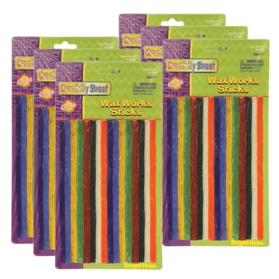 Creativity Street&reg; Bright Colors Wax Works Sticks, 6 Packs of 48 {1}
